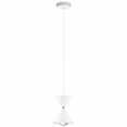 thumbnail image 1 of Kordan 8"W 1-Light LED Matte White  Metal Hourglass Mini Pendant Light Fixture by Kichler, 1 of 3