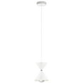 thumbnail image 1 of Kordan 8"W 1-Light LED Matte White  Metal Hourglass Mini Pendant Light Fixture by Kichler, 1 of 3