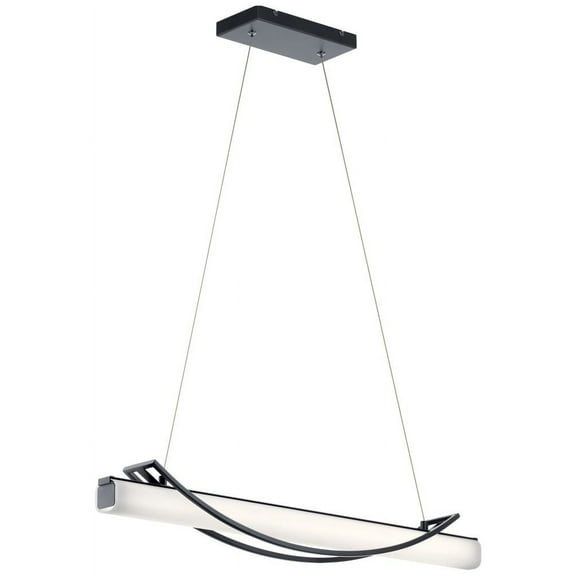 84125MBK Elan Lighting Rowan - 36 Inch 30W 1 LED Linear Chandelier-Matte Black Finish