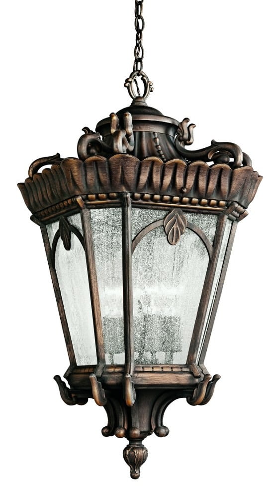 Londonderry Bronze and Glass 4-Light Outdoor Hanging Lantern