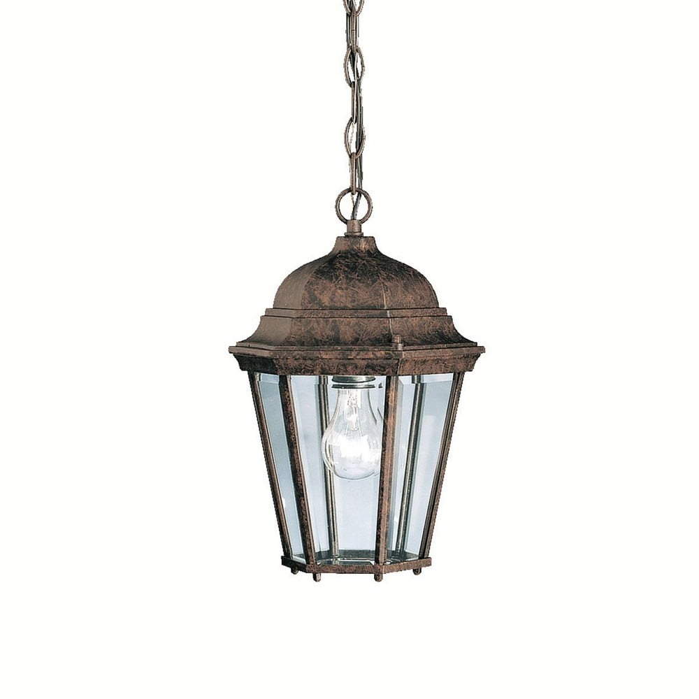 Tannery Bronze 13.5" Outdoor Lantern Pendant with Clear Glass