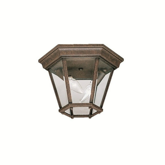 Kichler 9850TZ Madison 2 Light Outdoor Flush Mount in Tannery Bronze