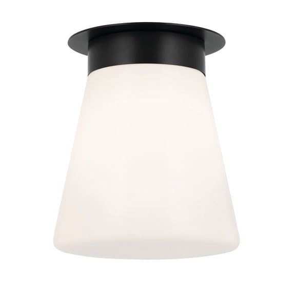 52585BK Kichler Lighting Albers - 1 Light Flush Mount-10 Inches Tall and 8.5 Inches Wide-Black Finish