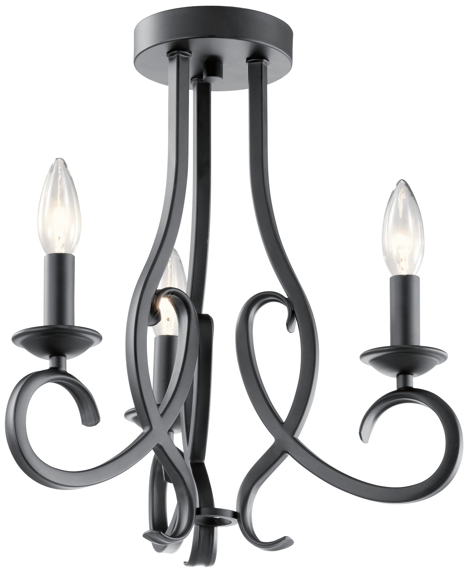 Kichler Ania Flush or Chandelier Black