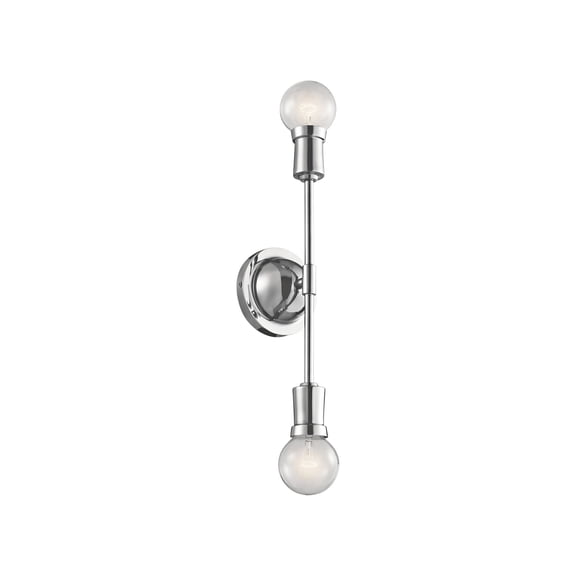 Kichler Armstrong 16 3/4" High Chrome 2-Light Wall Sconce