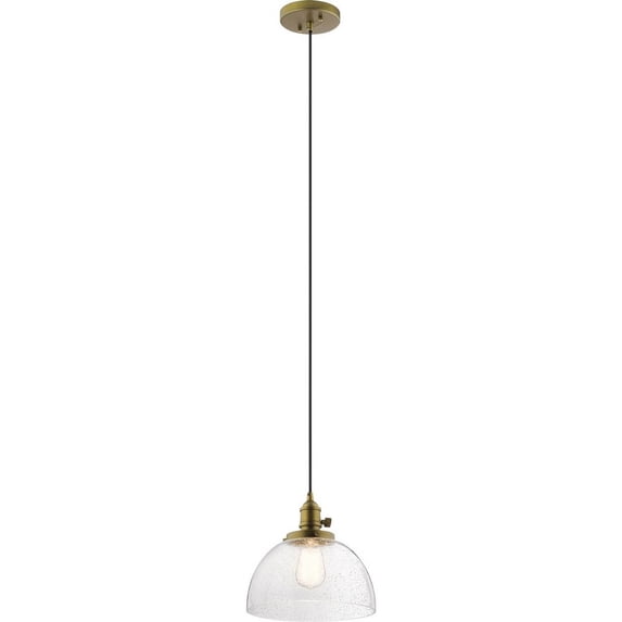 Open Box Kichler Avery 10" Mini Pendant Natural Brass