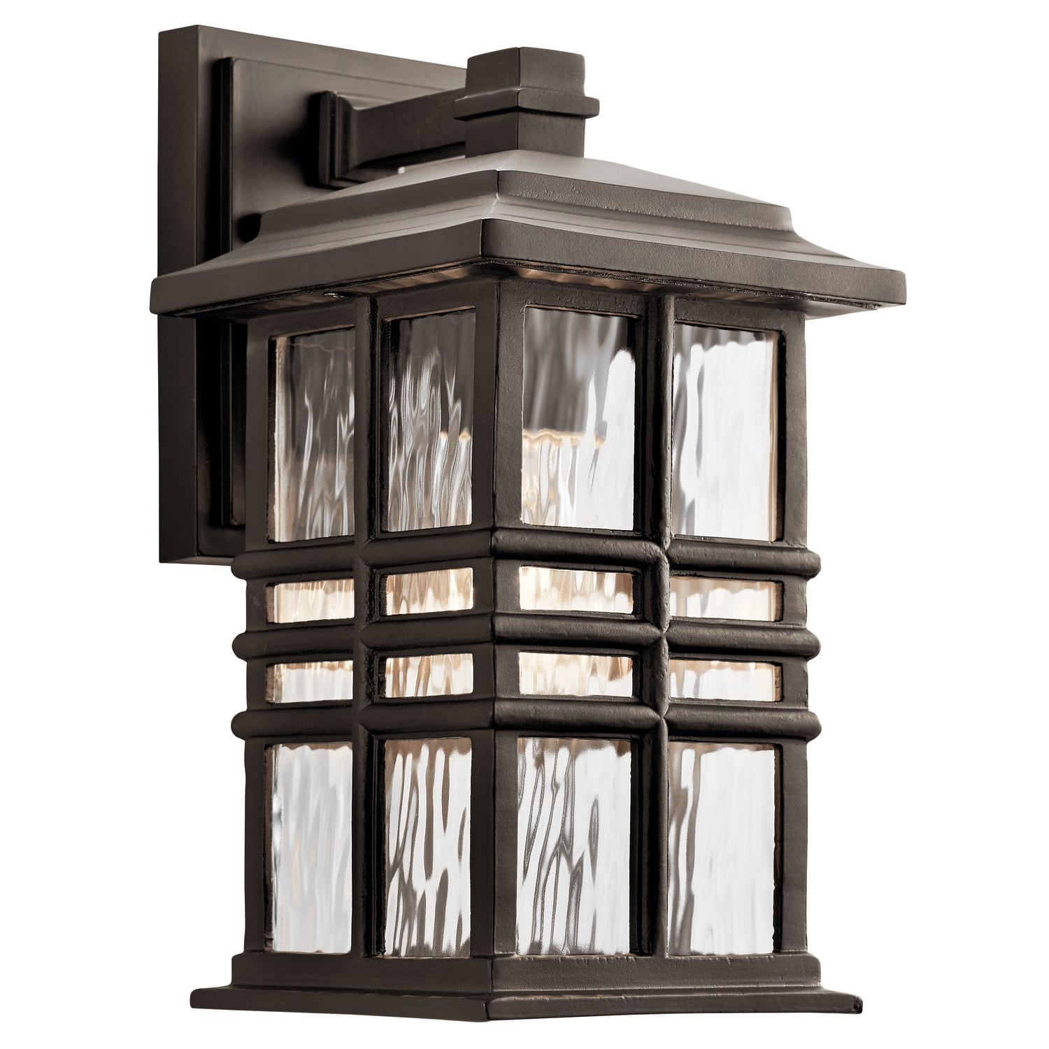Beacon Square 12" Bronze Outdoor Wall Lantern with Clear Glass