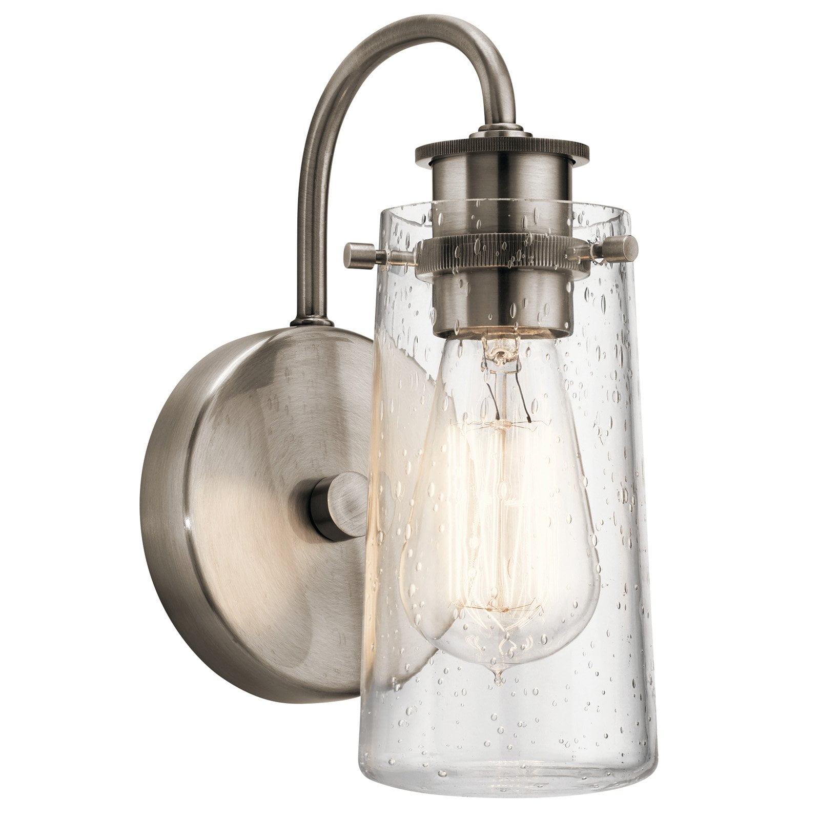 Rustic Distressed Bronze 5'' Wall Sconce with Clear Jelly Jar Shade