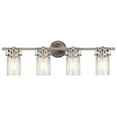 thumbnail image 1 of Kichler Brinley 32.5" 4 Light Brushed Nickel Vanity Light with Clear Glass Shades, 1 of 8