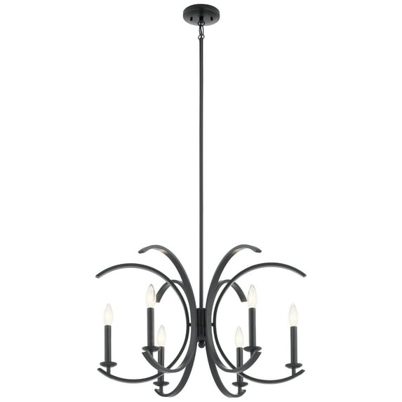 Kichler Cassadee 26" Wide Modern Black Finish Chandelier