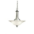 thumbnail image 1 of Kichler Dover 17 3/4" Wide 3-Light Brushed Nickel White Glass Pendant, 1 of 2