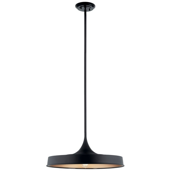 Kichler Elias 22" Wide Modern Disc Black Pendant Ceiling Light