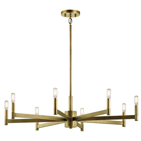 Kichler Erzo 35 1/2" Wide 8-Light Modern Natural Brass Chandelier