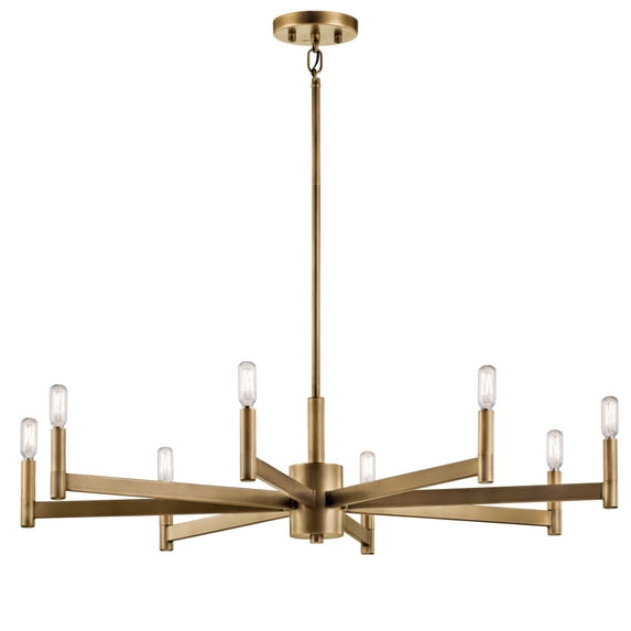 Kichler Erzo 35 1/2" Wide 8-Light Modern Natural Brass Chandelier