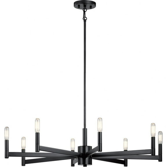 Kichler Erzo 35.5" Wide 8-Light Black Finish Modern Ring Chandelier