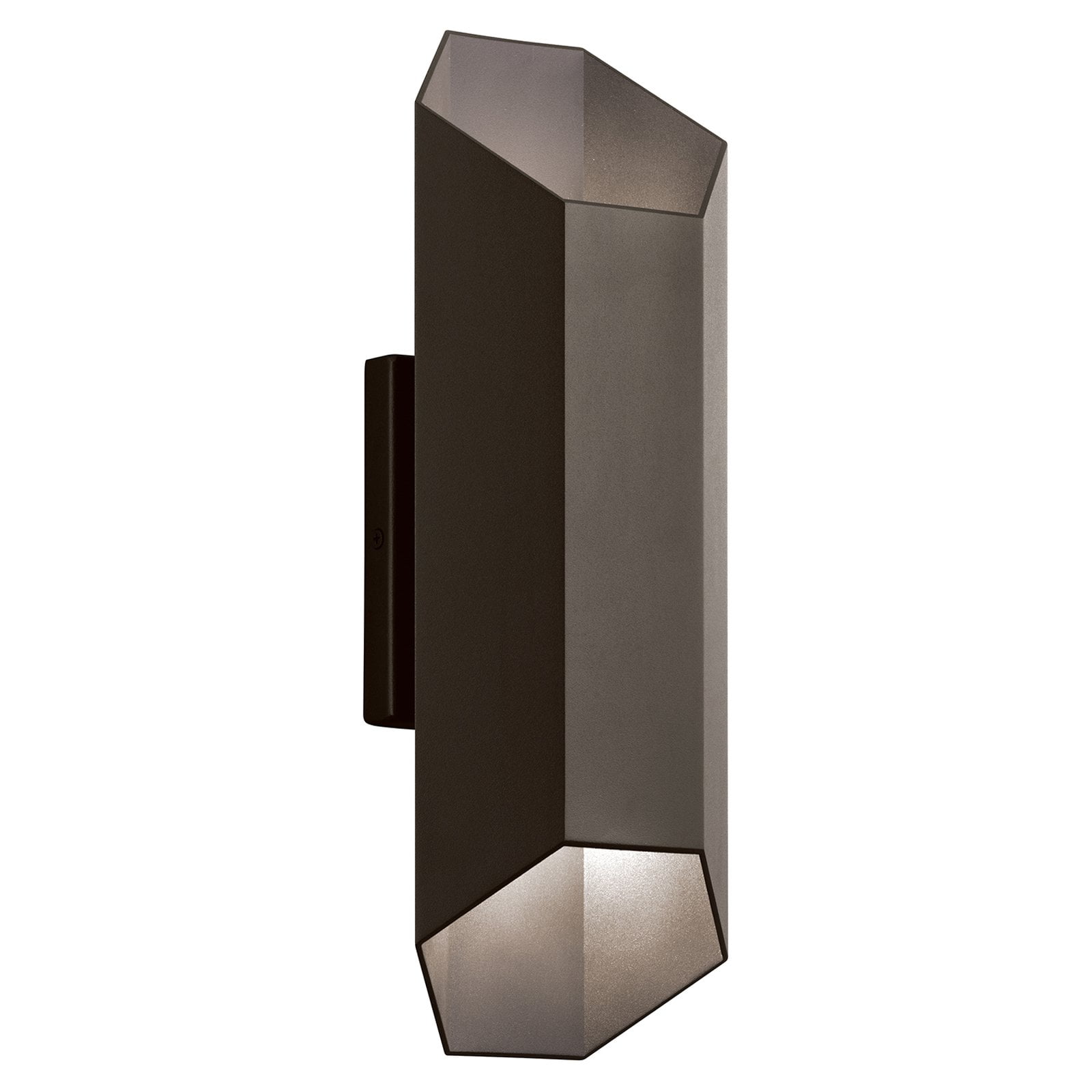 Hexagonal Bronze LED Outdoor Wall Sconce