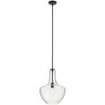 thumbnail image 1 of Kichler Everly 19.75" Transitional 1 Light Black Pendant Light with Clear Glass, 1 of 5