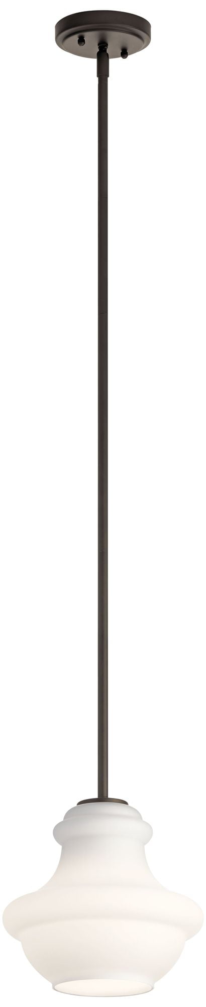 Everly 9.25" Clear Glass and Bronze Mini Pendant Light