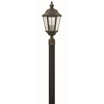 3 Light Large Outdoor Post Top Or Pier Mount Lantern In Traditional Style 10 Inches Wide By 21.25 Inches High-Oil Rubbed Bronze Finish-Incandescent