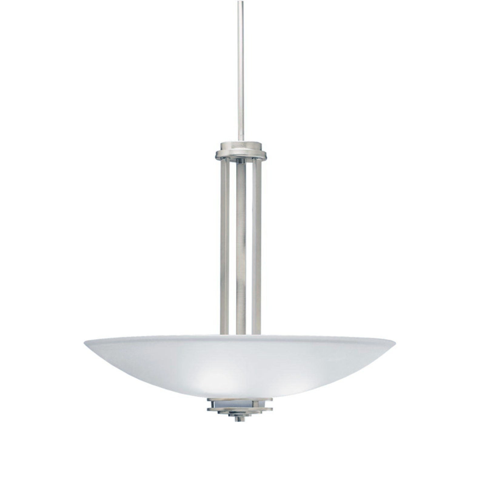 Hendrik 22" Brushed Nickel 3-Light Inverted Pendant