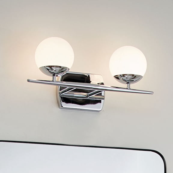 Kichler Jasper 16.5" 2 Light Chrome Vanity Light with Satin Etched Glass Shades