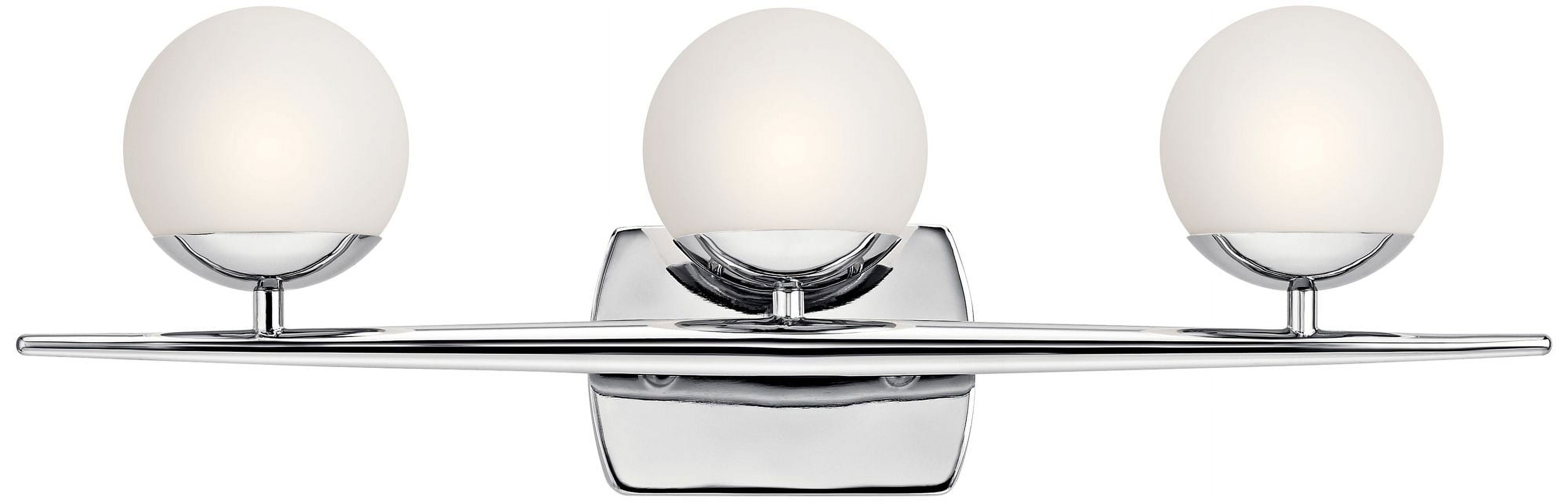 Jasper 24.5" Chrome 3-Light Halogen Mid-Century Vanity Light