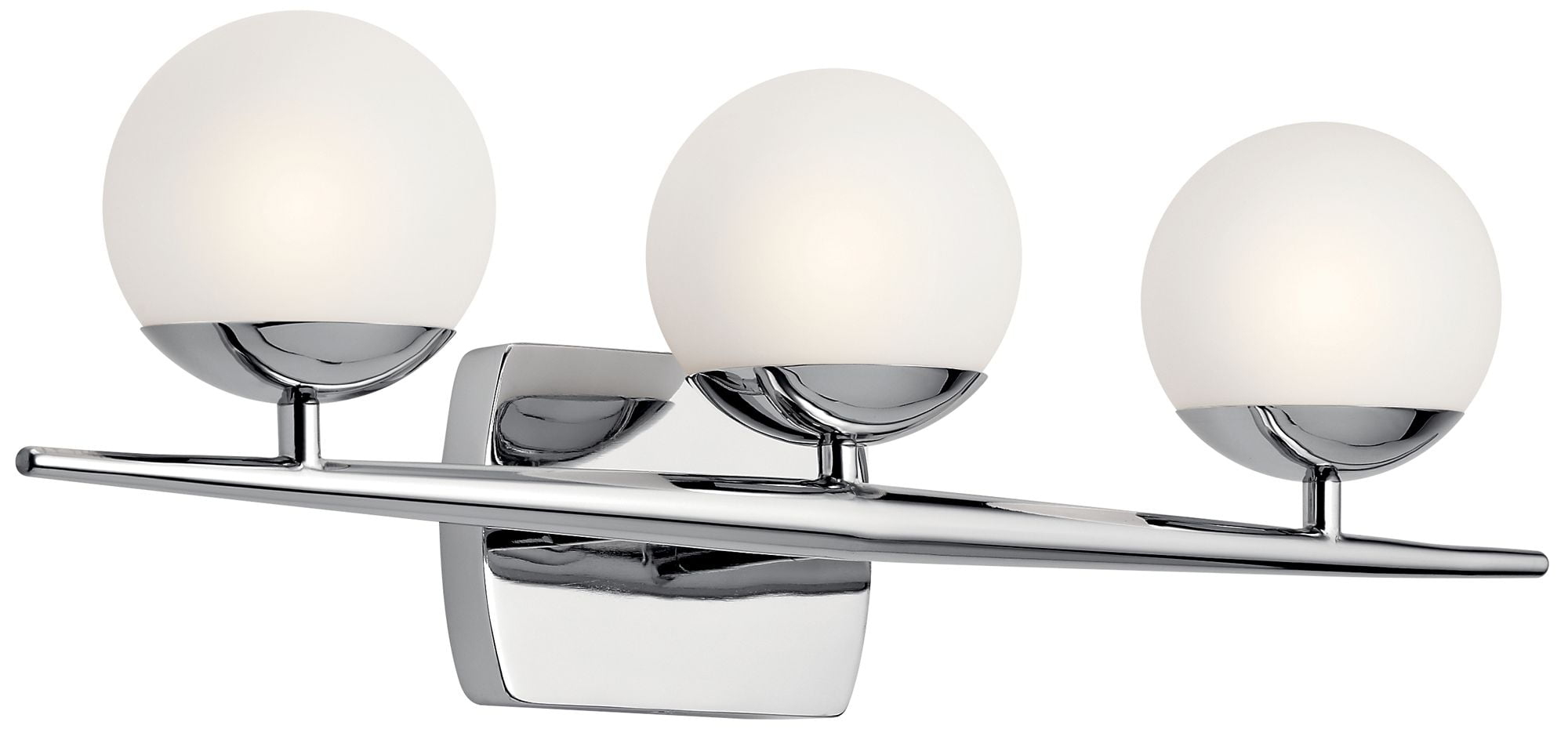 Jasper 24.5" Chrome 3-Light Halogen Mid-Century Vanity Light