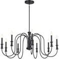 thumbnail image 1 of Kichler Karthe 42" Wide 9-Light Black Traditional Bent Arm Chandelier, 1 of 12
