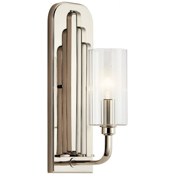 52415PN Kichler Lighting Kimrose - 1 Light Wall Sconce In Art Deco Style-14 Inches Tall and 4.5 Inches Wide-Polished Nickel Finish