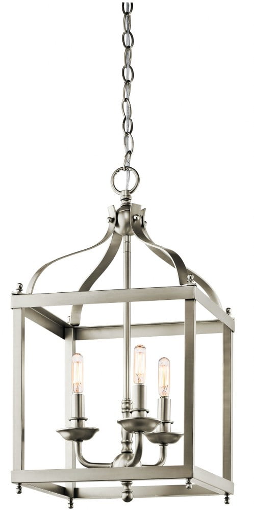 Larkin Distressed Bronze 12" Traditional 3-Light Pendant