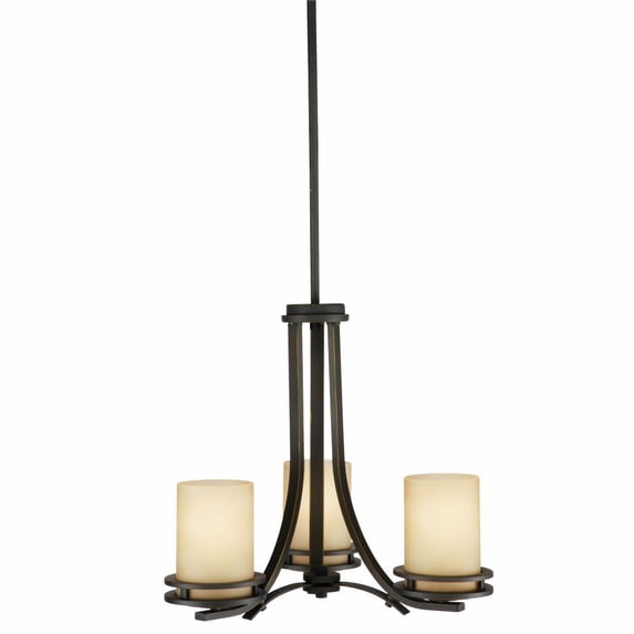 1671OZ Kichler Lighting Hendrik - 3 light Chandelier - with Soft Contemporary inspirations - 16.75 inches tall by 19 inches wide-Olde Bronze Finish