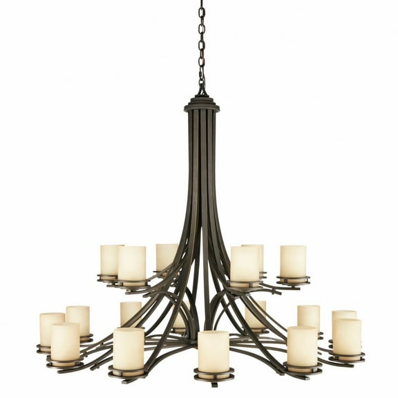Eighteen Light Two Tier Chandelier With Soft Contemporary Inspirations 41.5 Inches Tall By 50.25 Inches Wide-Olde Bronze Finish Kichler Lighting
