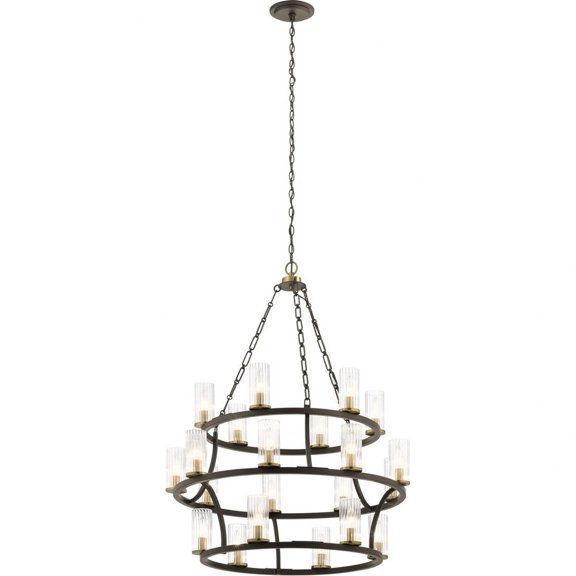 52110OZ-Kichler Lighting-Mathias - Twenty-1 Light 3-Tier Chandelier - With Mid-Century/Retro Inspirations - 41.5 Inches Tall By 31.5 Inches Wide