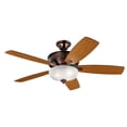 thumbnail image 1 of 339413OBB Kichler Lighting Monarch II Select - Ceiling Fan with Light Kit - with Transitional inspirations - 19 inches tall by 13.75 inches wide-Oil, 1 of 3