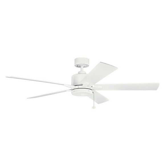 330243MWH-Kichler Lighting-Lucian II - 5 Blade Ceiling Fan In Modern Style-14 Inches Tall and 60 Inches Wide-Matte White Finish