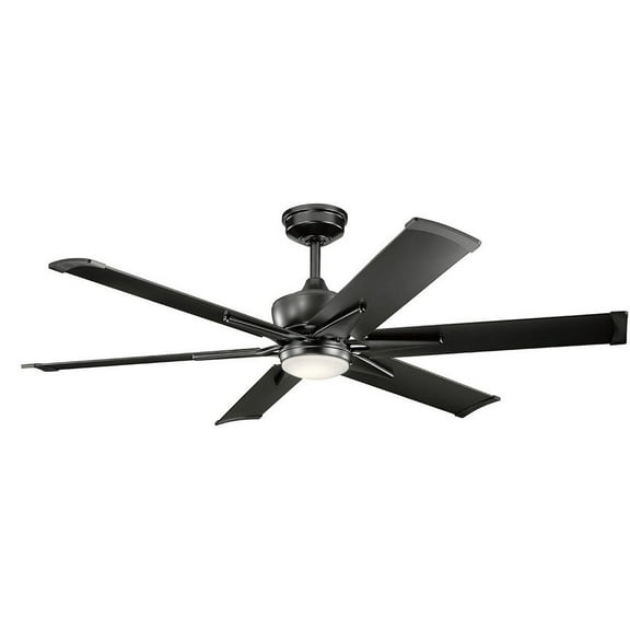 300300SBK Kichler Lighting Szeplo Patio - Outdoor Ceiling Fan with Light Kit - 16.25 inches tall by 60 inches wide-Black Finish