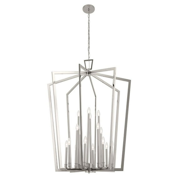 43499PN-Kichler Lighting-Abbotswell - 16 Light Pendant In Traditional Style-49 Inches Tall and 36.75 Inches Wide-Polished Nickel Finish