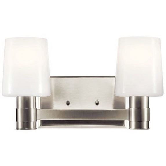 55175NI Kichler Lighting Adani - 2 Light Bath Vanity In Modern Style-8.25 Inches Tall and 14.5 Inches Wide-Brushed Nickel Finish