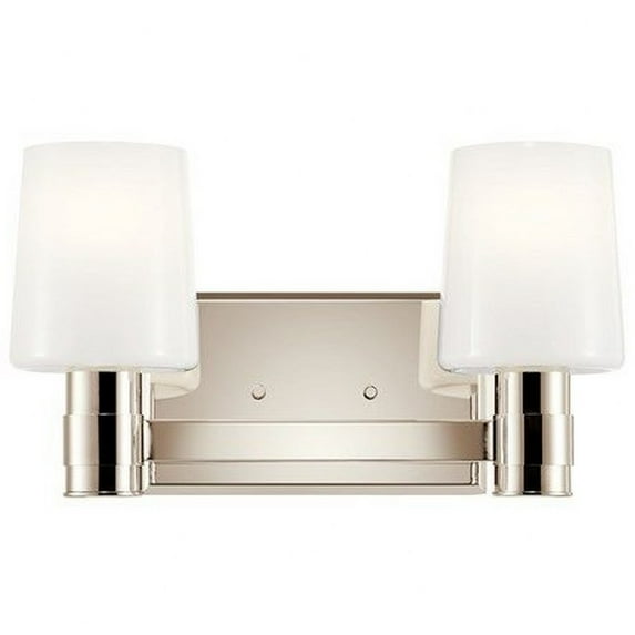 55175PN Kichler Lighting Adani - 2 Light Bath Vanity In Modern Style-8.25 Inches Tall and 14.5 Inches Wide-Polished Nickel Finish