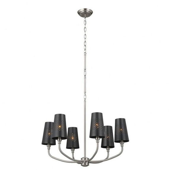52508CLP Kichler Lighting Adeena - 6 Light Chandelier In Traditional Style-19.5 Inches Tall and 26.75 Inches Wide-Classic Pewter Finish