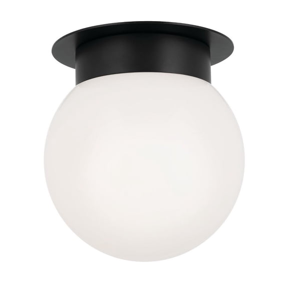 52586BK Kichler Lighting Albers - 1 Light Flush Mount-8.5 Inches Tall and 8 Inches Wide-Black Finish