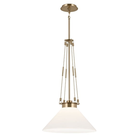 52581CPZ Kichler Lighting Albers - 1 Light Pendant-31.25 Inches Tall and 18.25 Inches Wide-Champagne Bronze Finish -Traditional Installation
