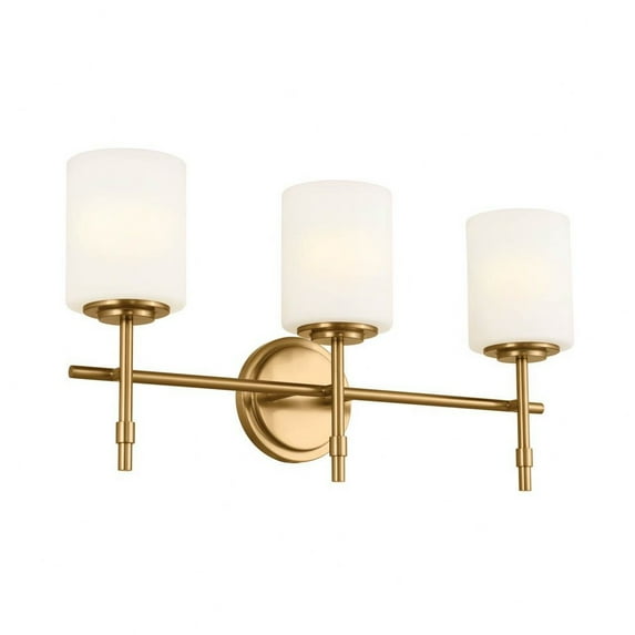 55142BNB Kichler Lighting Ali - 3 Light Bath Bracket In Traditional Style-11.5 Inches Tall and 23.25 Inches Wide-Brushed Natural Brass Finish