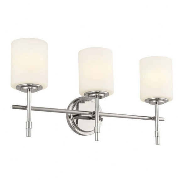 55142PN Kichler Lighting Ali - 3 Light Bath Bracket In Traditional Style-11.5 Inches Tall and 23.25 Inches Wide-Polished Nickel Finish