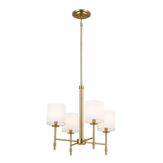 52504BNB Kichler Lighting Ali - 4 Light Chandelier In Traditional Style-19.5 Inches Tall and 20 Inches Wide-Brushed Natural Brass Finish