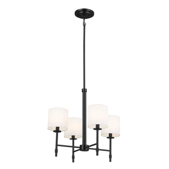 52504BK Kichler Lighting Ali - 4 Light Chandelier In Traditional Style-19.5 Inches Tall and 20 Inches Wide-Black Finish -Traditional Installation
