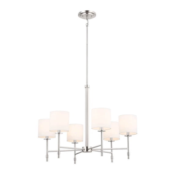 52500PN Kichler Lighting Ali - 6 Light Chandelier In Traditional Style-22.5 Inches Tall and 28 Inches Wide-Polished Nickel Finish -Traditional