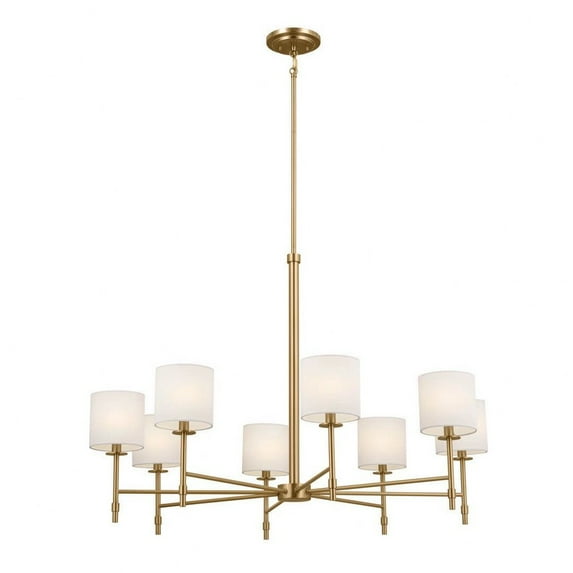 52502BNB Kichler Lighting Ali - 8 Light Chandelier In Traditional Style-27 Inches Tall and 38.75 Inches Wide-Brushed Natural Brass Finish