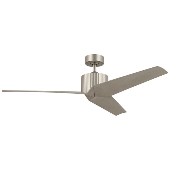 330130NI-Kichler Lighting-Almere - 3 Blade Ceiling Fan In Modern Style-12.8 Inches Tall and 56 Inches Wide-Brushed Nickel Finish-Weathered White