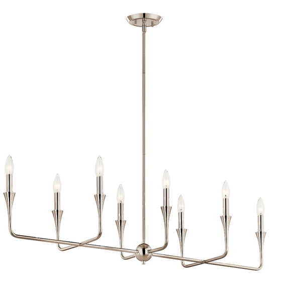 52693PN Kichler Lighting Alvaro - 8 Light Chandelier-24.25 Inches Tall and 11.5 Inches Wide-Polished Nickel Finish